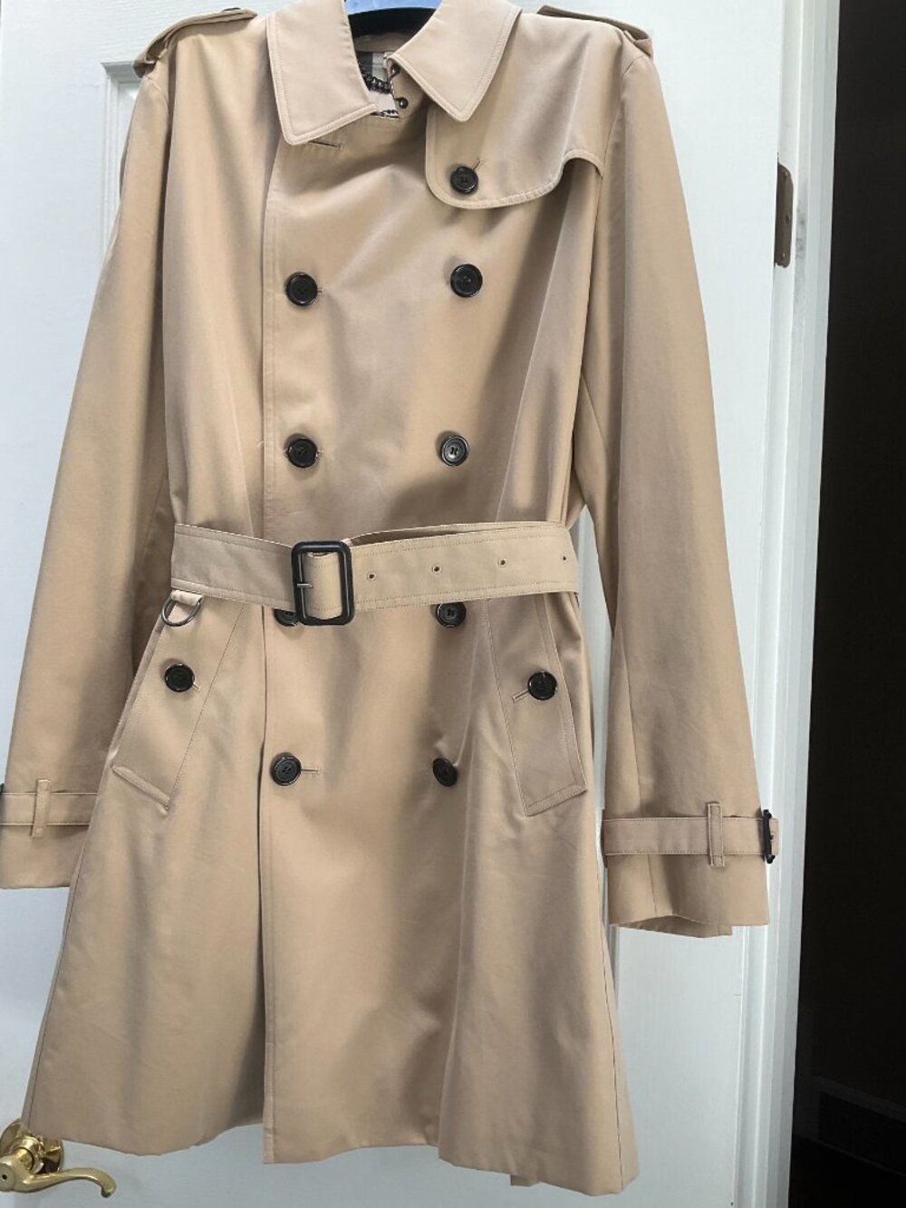 Burberry Heritage Kensington Trench Coat Honey Beige Double Breasted US16/UK18